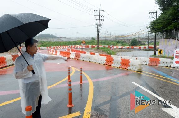 오산시 초평동 서부우회도로 일부 우선 개통으로 교통혼란