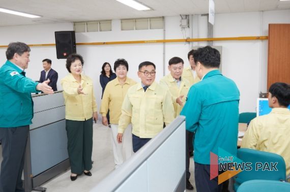 용인특례시의회 의장단, 2023 을지연습 유관기관 격려 방문