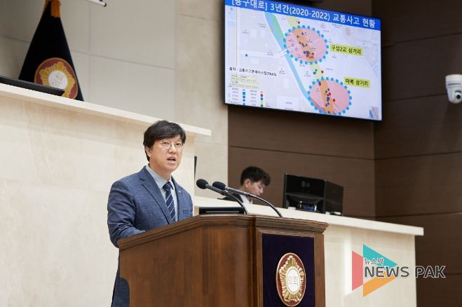 용인특례시의회 김병민 의원, 플랫폼시티의 도로 개선 요청과 마북동 전선지중화사업 문제점 지적