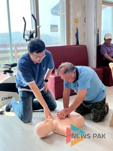 안산시단원보건소, 대부도 경로당 찾아가는 심폐소생술 교육