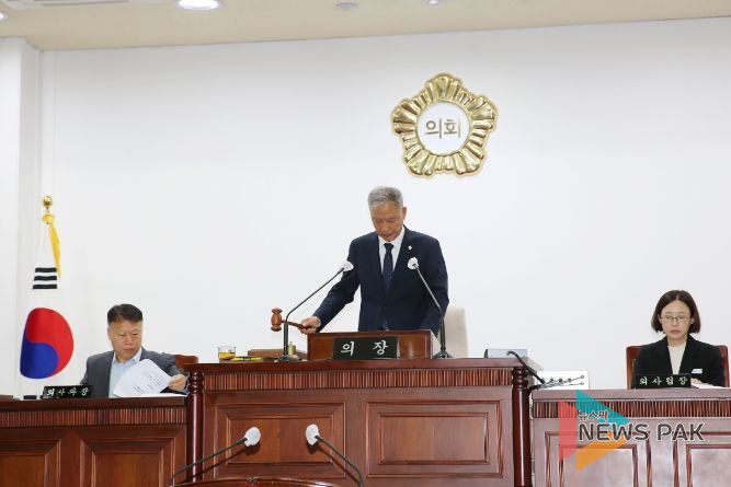 군포시의회 제270회 임시회 본회의 현장, 이번 임시회는 6일부터 21일까지 운영됐다.