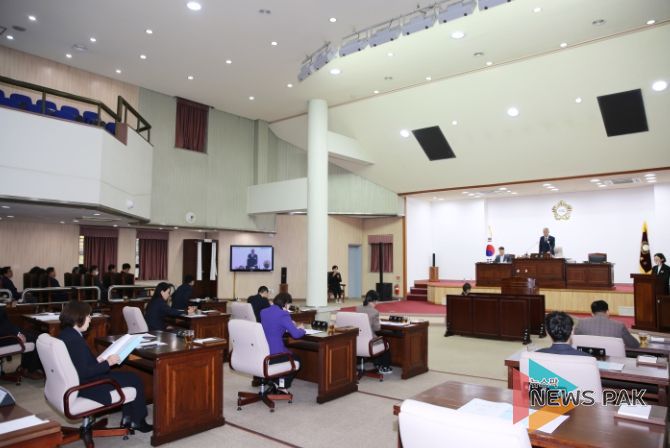 제9대 군포시의회 본회의(제270회 임시회) 장면