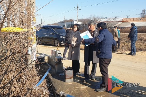화성시의회 위영란·장철규 의원, 양감면 요당리 수질오염사고 확산방지 당부
