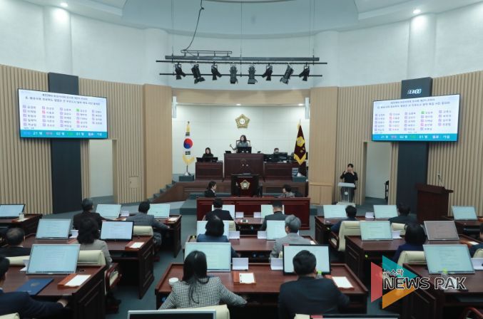 제228회 임시회 2차 본회의 전경