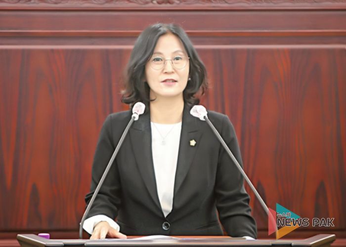 5분 발언하는 배현경 화성시의회 의원