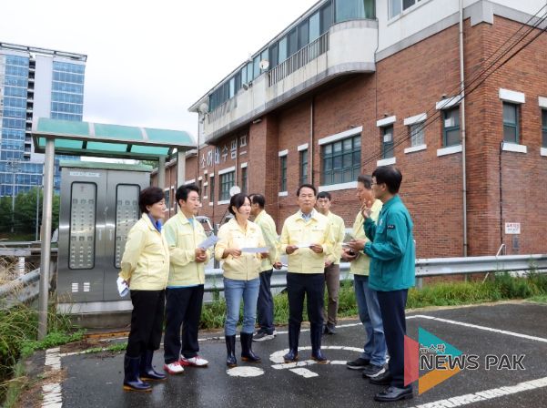 광명시의회 더불어민주당 시의원들 장마대비 현장점검