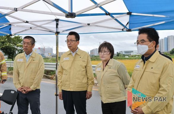 평택시의회 강정구 의장 및 산업건설위원회 침수피해 세교지하차도 방문