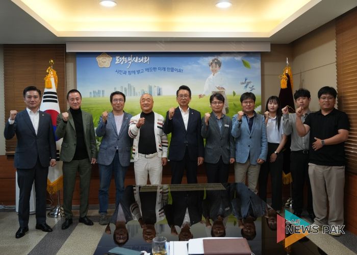 평택시의회 강정구 의장, 안정리 디자인거리 조성사업 관련 간담회 실시