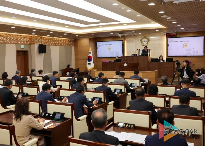 평택시의회 제252회 임시회 제2차 본회의 전경
