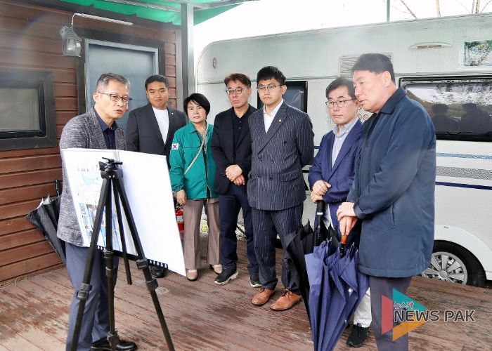 의왕시의회, 왕송호수캠핑장 등 문화관광시설 현장점검