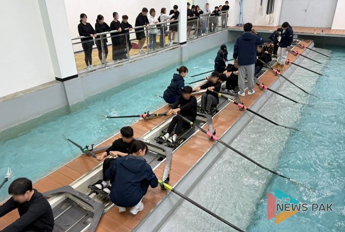 학교스포츠클럽 조정체험 축제 현장