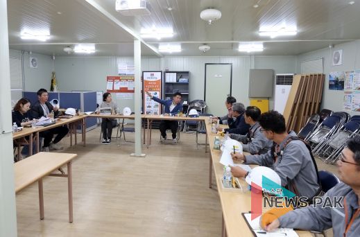 오산시의회 성길용 부의장, 전예슬 의원 세교 2지구 공사 현장 점검