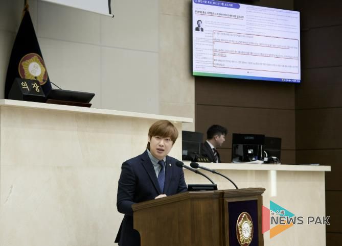 용인특례시의회 이상욱 의원, 상현동 보행자 구조물·죽전 물류센터·청년 정책 등에 대해 시정질문