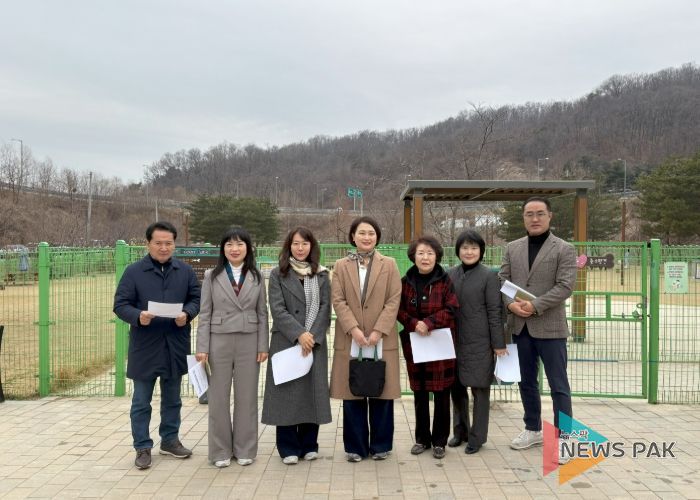 안양시의회 보사환경위원회, “삼막애견공원” 현장 방문