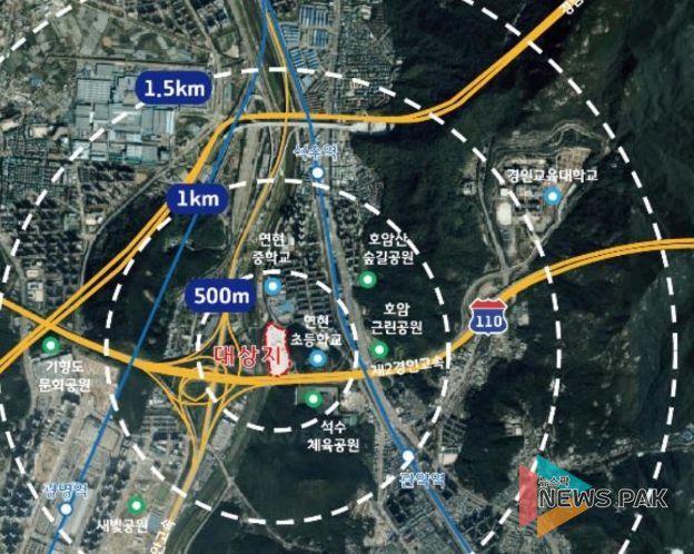 연현마을 공원 조성사업 위치도