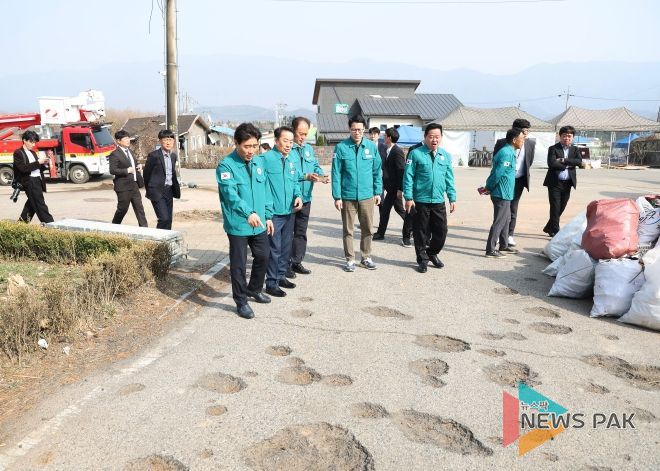 경기도 북부시·군의장협의회 김운남 협의회장, 포천 사고 피해 지역 방문해 주민 위로