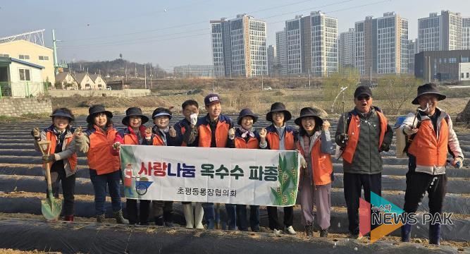 오산시 초평동 통장협의회 이웃사랑나눔 옥수수 파종 봉사