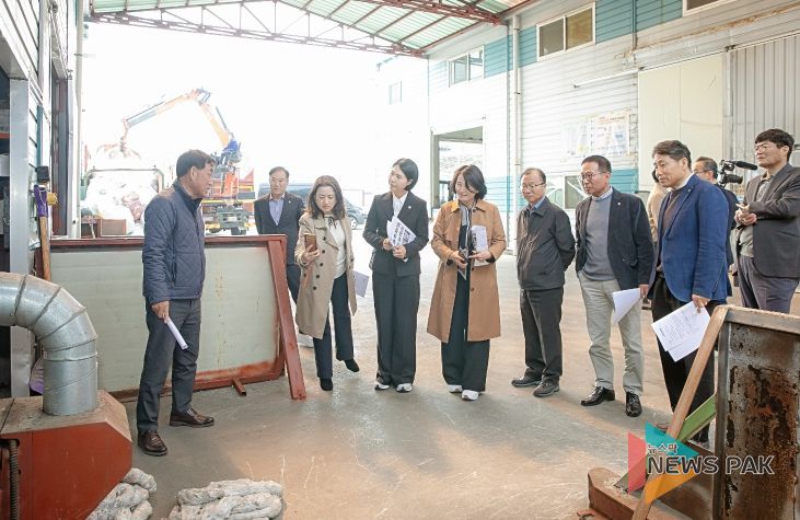 재활용 폐기물 처리업체 방문 현장 사진