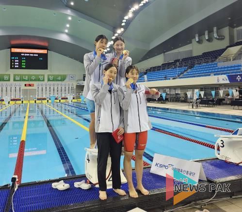 (사)오산스포츠클럽 수영 선수단, 전국소년체육대회서 금빛 질주…메달 6개 획득