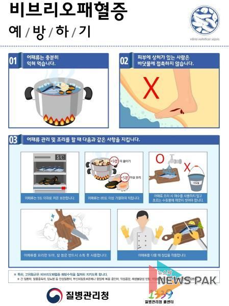 오산시, 여름철 비브리오패혈증 주의 당부… “어패류 섭취 및 해양 활동 시 예방수칙 철저히 준수해야”
