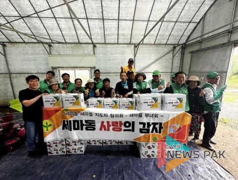 오산시 세마동, ‘사랑의 감자 캐기’ 행사 성료