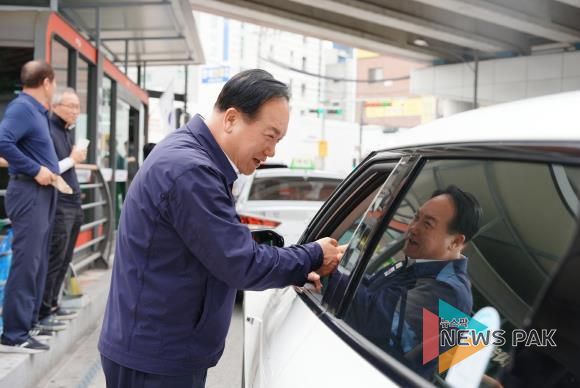 오산시, 택시운수종사자 현장 차담회 진행