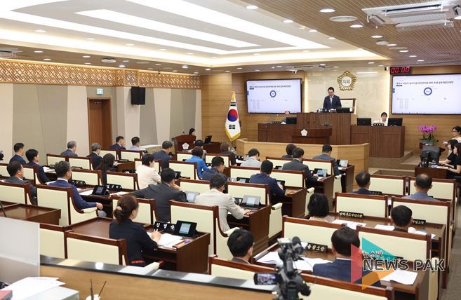 평택시의회 제256회 제1차 정례회 제2차 본회의 전경