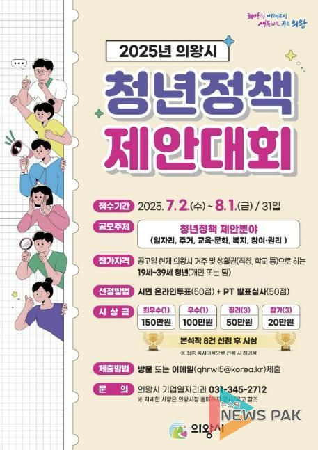 의왕시, 미래 밝힐 청년정책 제안 공개모집