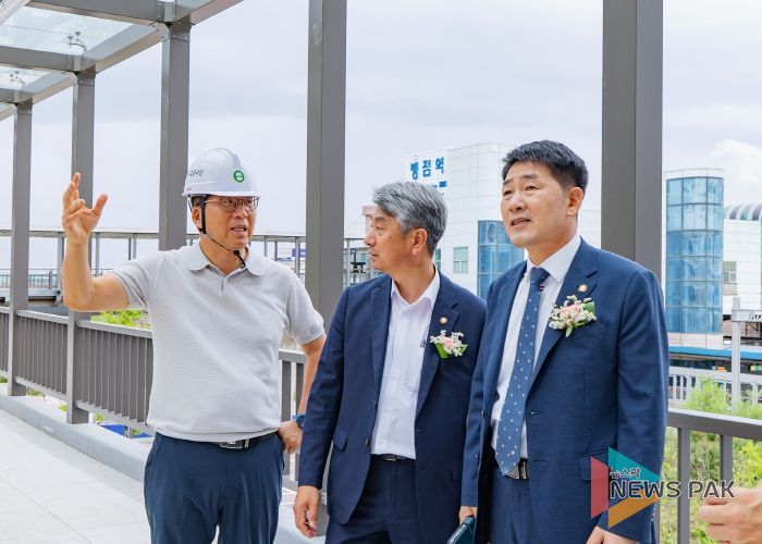 배정수 의장 주차타워 현장시잘 모습