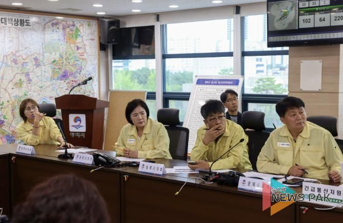 재난안전상황실 방문한 평택시의회 산업건설위원회