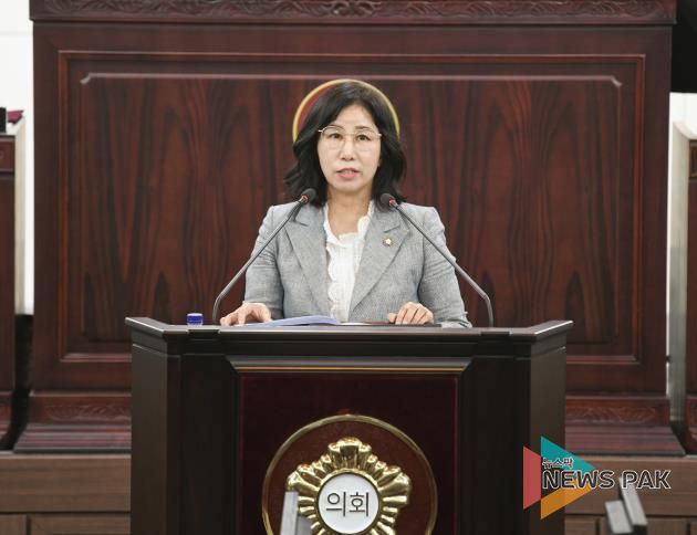 김경희 의원 5분발언 모습