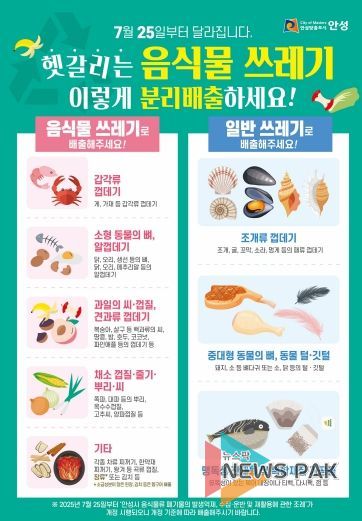 안성시, 음식물 조례 개정… 시민 불편 해소·재활용 강화