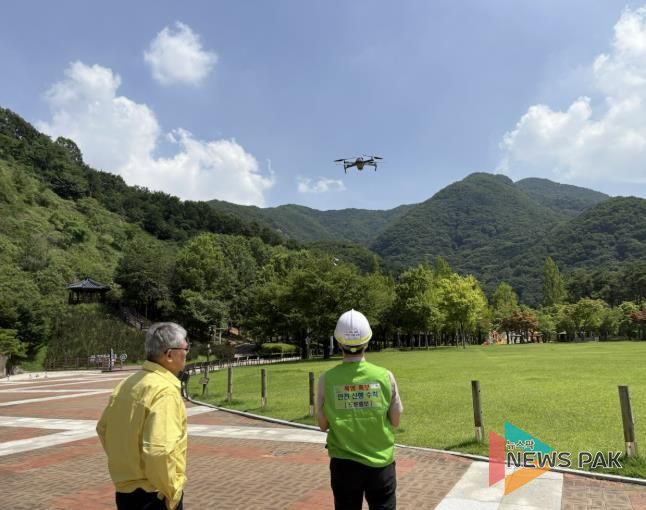 7월 24일 병목안시민공원 드론예찰 실시 사진