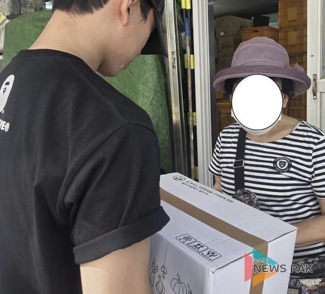 광주시 참사랑푸드뱅크, 저소득층 100가정에 친환경 농산물 꾸러미 전달