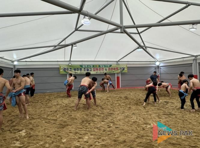 광주시청 직장운동경기부 씨름팀, 지역 씨름 꿈나무와 특별 재능기부 훈련