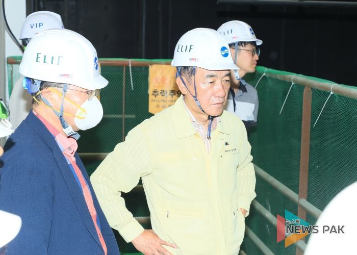 정장선 평택시장, 평택아트센터 건립 현장 점검