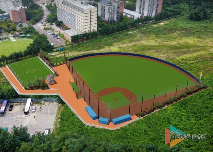 경인교대 경기캠퍼스 유휴부지에 조성 중인 야구 전용 경기장 조감도