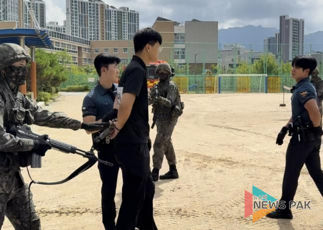 고양교육지원청, 지축초등학교 '학교테러 대피훈련' 실시