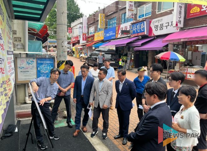 안양시의회 총무경제위원회, 관양시장 경관조명 사업 현장 점검
