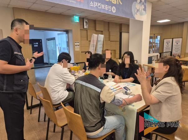 평택시 포승건강생활지원센터, ㈜ 삼기와 함께하는 '찾아가는 직장인 건강 나눔 캠페인' 실시