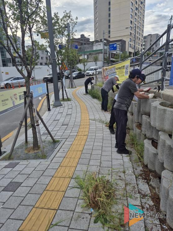 평택시 신장2동, 제초작업으로 깨끗한 거리조성