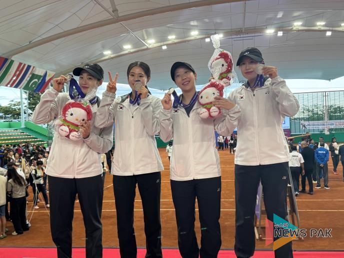 안성시청 소프트테니스팀, 아시아 선수권 단체전 준우승으로 국가대표 활약 빛내