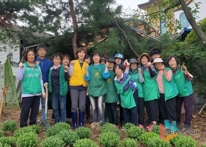 평택시 청북읍 새마을부녀회, 가을맞이 가을꽃 식재로 청북읍 ‘새단장’