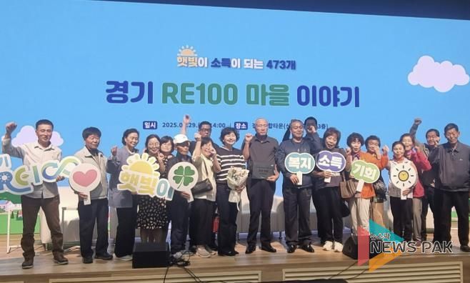29일 화성특례시 마도면 쌍송시 자립마을이 도민 주도형 경기 RE100 마을 우수사례로 선정됐다