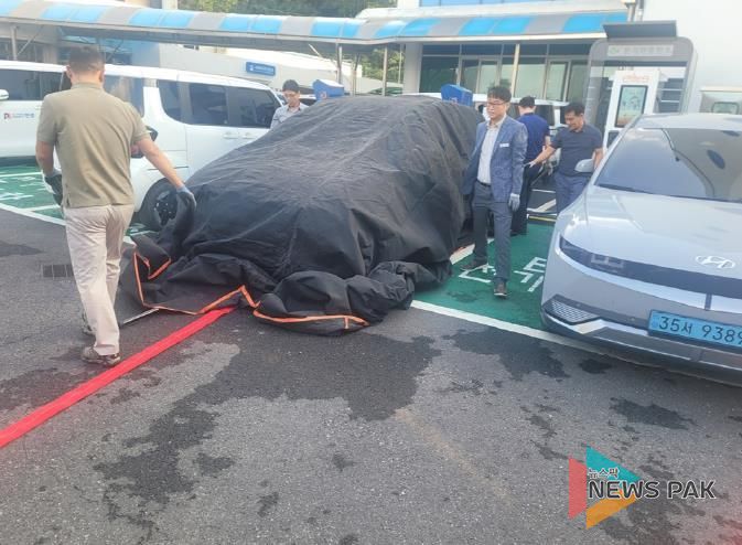 안성시, EV공용차량 충전시설 화재진압 대응훈련 실시