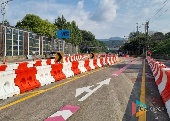 30일 개통된 신안산선 사고 구간 임시도로.