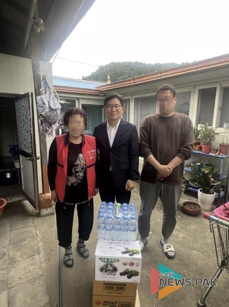 가평 청평면, 추석 앞두고 이재민 위문품 전달