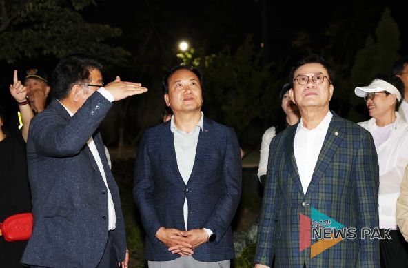 오산대역 일대 아파트 점등식