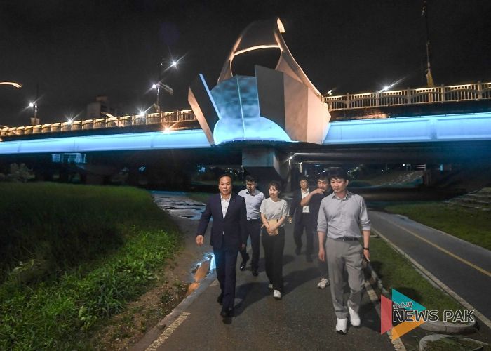 오산시, 오산천 일대 경관조명으로 어둠 밝힌다