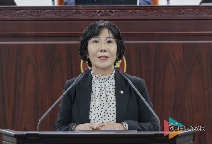 화성특례시의회 조오순 의원이 제245회 임시회 중 제1차 본회의에서 5분 자유발언을 하고 있다.